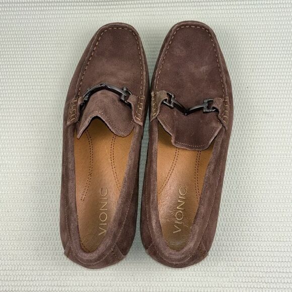 Vionic Mason Horsebit Loafers Comfort Driving Shoes Men’s Size 10 Brown Suede - Picture 8 of 9